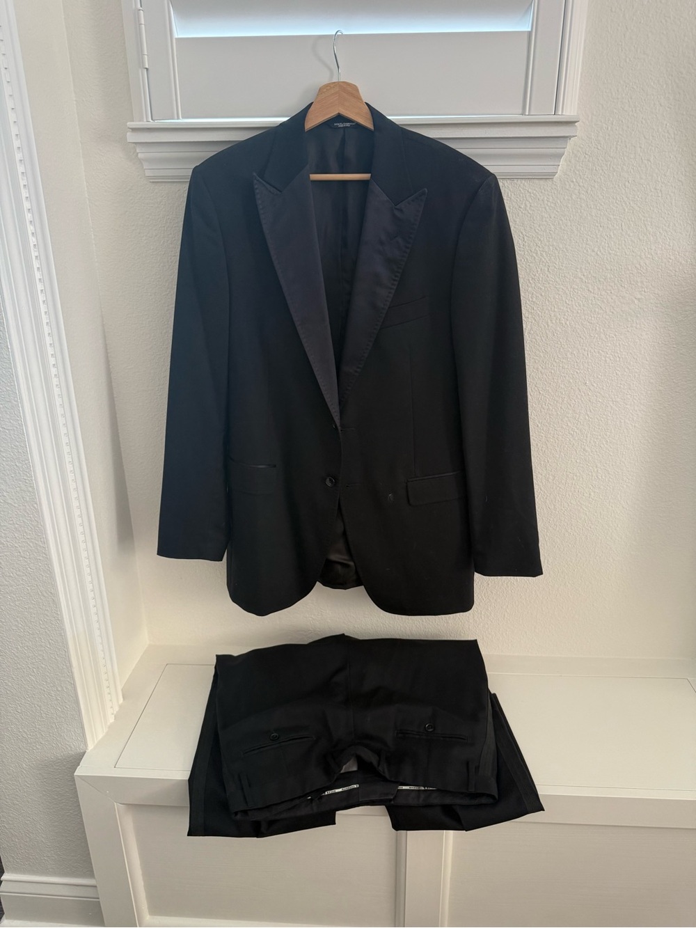 Dolce & Gabbana Black Two-Piece Tuxedo Blazer & Trousers